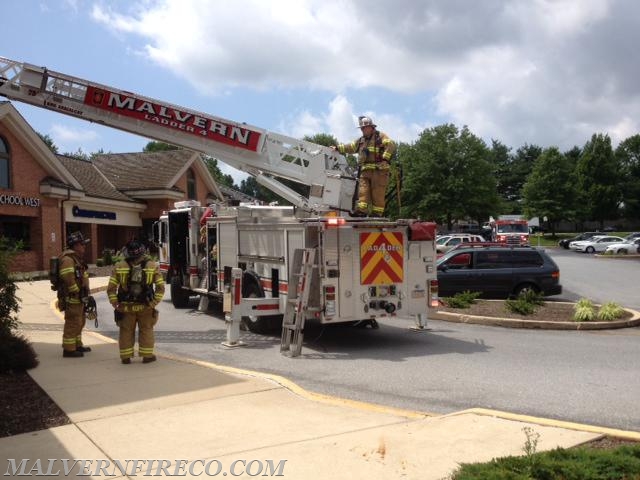 Ladder 4 Operating at a Reported Structure Fire in East Goshen.