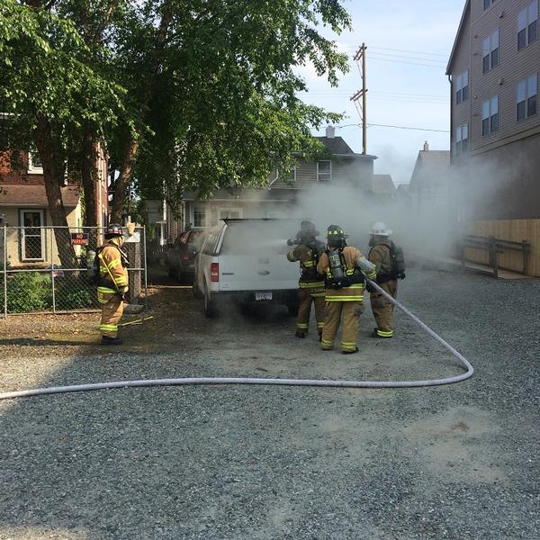 Crews extinguish this truck fire in the 200 block of East King Street - June 2014